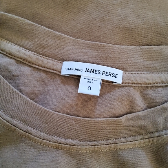 James Perse Crew Neck Tee T-Shirt Top Brown New - Picture 6 of 9